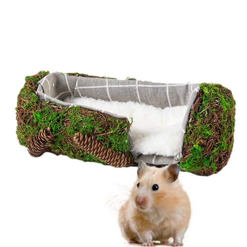 Hamsterhäuser,Zylinderförmiges Rennmaus Schlafhaus In Teekannendesign - Handgeflochtener Kunstpflanzen-Unterschlupf Mit Abnehmbarem Aufbau Für Goldhamster Und Frettchen, Innen- Und Außenbereich Zum Au von Generisch