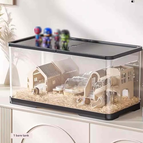 Hamsterkäfig Set, großes gemütliches Haus aus Kunststoff mit 360° Panoramablick, belüftetes Design für optimale Luftzirkulation, robuster integrierter Rahmen Hamsterkäfig Set, großes gemütliches Haus aus Kunststoff mit 360° Panoramablick, belüftetes Design für optimale Luftzirkulation, robuster integrierter Rahmen von Generisch