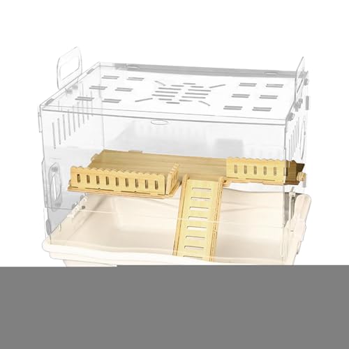 Hamsterkäfig – Transparentes Gehege, Durchsichtiger Kleintierkäfig | Geräumiges Zuhause Für Kleintiere, Atmungsaktives Gerbilheim Mit Einfacher Montage, Idealer Lebensraum Für Hamster Und Nagetiere Fü von Generisch