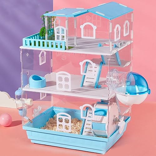 Hamsterkäfige und Lebensräume, Indoor Outdoor Meerschweinchenkäfig mit Wasserkocher und Futternapf, zweistufiges Design, optional drei Schichten, transparente Konstruktion Hamsterkäfige und Lebensräume, Indoor Outdoor Meerschweinchenkäfig mit Wasserkocher und Futternapf, zweistufiges Design, optional drei Schichten, transparente Konstruktion von Generisch