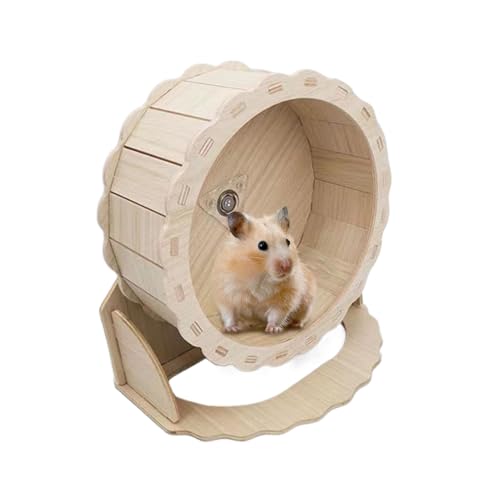 Hamsterrad aus , Rennmaus- , 22,9 x 22,9 x 13,5 cm, stabile und sichere Holzkonstruktion, leise laufende Untertasse zum Laufen, aber sein Design unterstützt auch Klettern und von Generisch