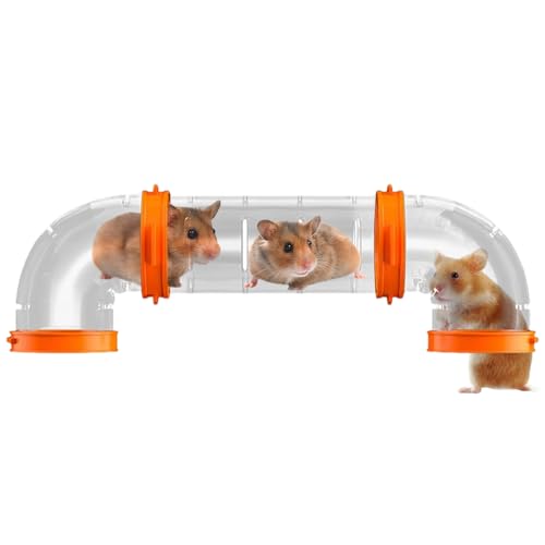 Hamsterröhren und Tunnel-Set, Hamster-Tunnelabenteuer, externes Rohr-Set, Hamsteer-Rohre und Zubehör für Hamster, Rennmäuse, Mäuse, Indoor-Haustierspiele von Generisch