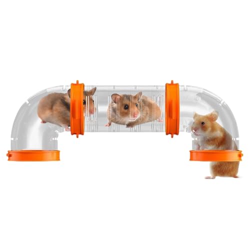 Hamstertunnel | Tiere Pfeife Spielplatz Set | Hamster Tunnel Abenteuer Außenrohr Kreative Verbindung Käfig Zubehör für Haustier Kleintier von Generisch