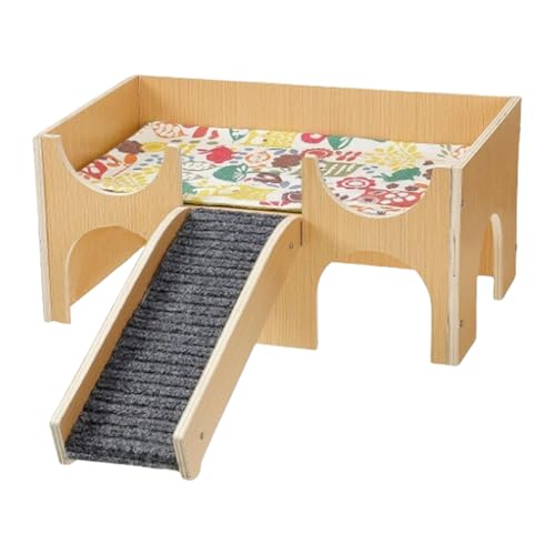 Hamsterversteck | Holz Mäuse Lebensraum | 2-lagiges Hasenversteck mit Treppe für Bewegung Aktivität Igel Hamster Meerschweinchen Haustier Tier Hamsterversteck | Holz Mäuse Lebensraum | 2-lagiges Hasenversteck mit Treppe für Bewegung Aktivität Igel Hamster Meerschweinchen Haustier Tier von Generisch