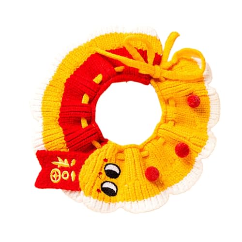 Handgefertigtes gestricktes Katzenhalsband, verstellbares gehäkeltes Haustierhalsband, Katzenhalsband, Breakaway-Strickhalsbänder, gestrickte Katzenhalsbänder für Kätzchen, Welpen und kleine Haustiere von Generisch