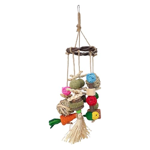 Hasenspielzeug - gesunde -Snacks | Umweltfreundliches natürliches Material, Übungsunterhaltung, nagende Aktivität, Kleintierspiel, Kaninchen Hamster Eichhörnchen Chinchillas, 3,94x16,93 Zoll von Generisch
