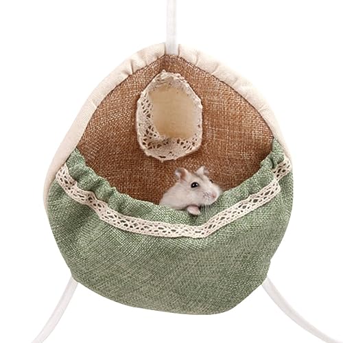 Haustier-Hängematte für Kleintiere – gemütliches Versteck Höhlenbett für Hamster, waschbar, winddicht, Schlafnest mit hängendem Design von Generisch