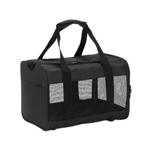 Haustier Katze Handtasche Out-and-Out Bag Schulter Crossbody Hund Teddy Bichon Kleine Hunde Reise Auto Tasche (Schwarz) von Generisch