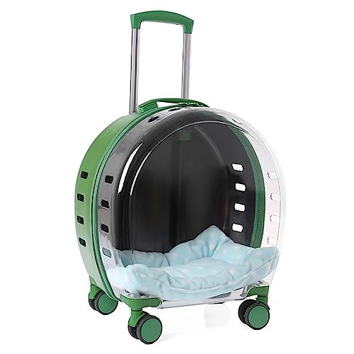 Haustier-Kinderwagen, tragbarer harter Katzen- und Hundekäfig, kleine Haustier-Tragetasche, Tiertransportwagen, transparente Katzentasche von Generisch