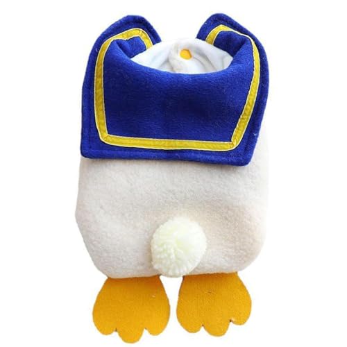 Haustier Kostüm Hoodie Niedliche Ente Cosplay Outfit 22.9 cm Warm Winter Haustier Mantel Entzückende Lustige Rollenspieljacke (Gelb) für Halloween Hundekostüm von Generisch