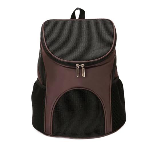Haustier-Rucksack, Reise-Tragetasche, faltbar, für Katzen und Hunde, atmungsaktiv (Kaffee, L) von Generisch