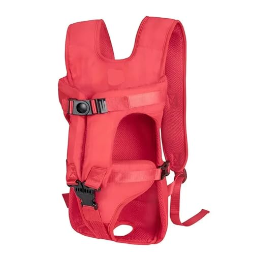 Haustier-Rucksack für Hunde und Katzen, verdickter Schwamm, tragbare Welpen-Transporttaschen (Rot, M) von Generisch