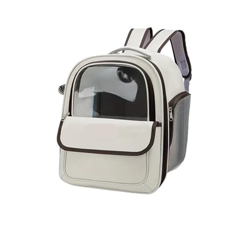 Haustier-Rucksack für Katzen und Hunde, groß, transparent, Kapsel, atmungsaktive Tragetasche, Zubehör (schwarz) von Generisch