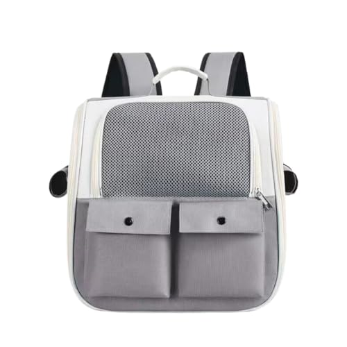 Haustier-Tragetasche mit verstellbarem Gurt, faltbar, für Outdoor-Reisen, Belüftung, großes Fassungsvermögen, Grau Haustier-Tragetasche mit verstellbarem Gurt, faltbar, für Outdoor-Reisen, Belüftung, großes Fassungsvermögen, Grau von Generisch