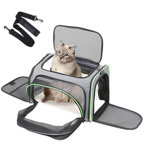 Haustier-Tragetaschen für Katzen – Katzentragetasche | Katzentrage | Haustiertaschen für Reisen | Faltbare Netz-Haustier-Tragetasche | Tragbare Haustier-Tragetasche für Radfahren, Auto, Reisen, Haustier-Tragetaschen für Katzen – Katzentragetasche | Katzentrage | Haustiertaschen für Reisen | Faltbare Netz-Haustier-Tragetasche | Tragbare Haustier-Tragetasche für Radfahren, Auto, Reisen, von Generisch