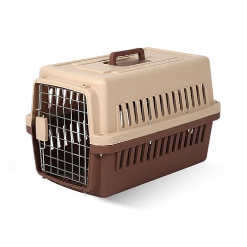 Haustierbox für Hunde, tragbar, für drinnen und draußen, mit Belüftungslöchern und Trennwänden, langlebiges Design für Autoreisen und Haustierausflüge, bequemer Hundekäfig von Generisch