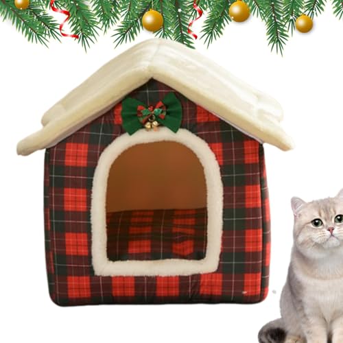 Haustierhöhle, Katzenbett | Katzenhöhle in Hundehütte - Katzenbett aus Plüsch für kleine Hunde, bequemer weicher Schlafplatz für Kätzchen Haustierhöhle, Katzenbett | Katzenhöhle in Hundehütte - Katzenbett aus Plüsch für kleine Hunde, bequemer weicher Schlafplatz für Kätzchen von Generisch