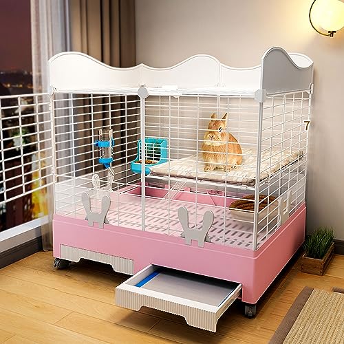 Haustierkäfig Kaninchenstall Indoor Bunny Cage Erhöhte Schallwand Dachfenster Leicht zu Reinigen Doppelschichtiges Design Große Kapazität Haustierkäfig Kaninchenstall Indoor Bunny Cage Erhöhte Schallwand Dachfenster Leicht zu Reinigen Doppelschichtiges Design Große Kapazität von Generisch