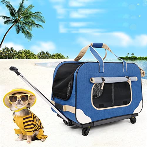 Haustierreisetasche mit abnehmbaren Rädern und verstellbarem Griff – leiser Radrucksack für Hunde und Katzen, ideal für Flugzeug- und Autofahrten Haustierreisetasche mit abnehmbaren Rädern und verstellbarem Griff – leiser Radrucksack für Hunde und Katzen, ideal für Flugzeug- und Autofahrten von Generisch