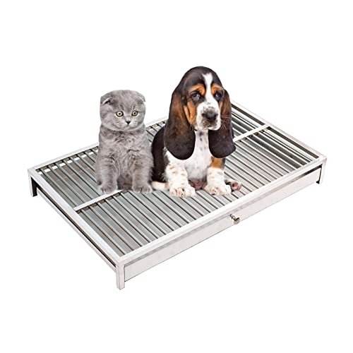 Haustiertoilette aus Edelstahl – Indoor Outdoor Trainingstablett für Hunde, Welpentrainer mit Bodenschutz, ideal für Hauseinbruch und Badezimmer Haustiertoilette aus Edelstahl – Indoor Outdoor Trainingstablett für Hunde, Welpentrainer mit Bodenschutz, ideal für Hauseinbruch und Badezimmer von Generisch