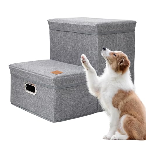 Haustiertreppe fürs Bett,Hundetreppe mit Stauraum | Auto-Aufbewahrungsbox, Hundetreppe, Haustierleiter, Aufbewahrung,Faltbarer Kofferraum-Organizer, stark belastbarer Hunde-Treppenstufen-Aufbewahrungs Haustiertreppe fürs Bett,Hundetreppe mit Stauraum | Auto-Aufbewahrungsbox, Hundetreppe, Haustierleiter, Aufbewahrung,Faltbarer Kofferraum-Organizer, stark belastbarer Hunde-Treppenstufen-Aufbewahrungs von Generisch