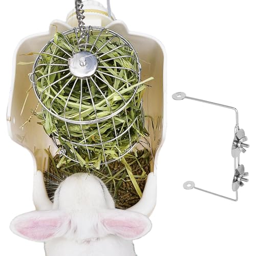 Heuraufe Für Kaninchen,Edelstahl Heuspender Für Hamster | Futterorganizer Mit Aufbewahrung Und Spender Für Kleintiere Wie Hamster Nagetiere Und Wiesenbewohner von Generisch