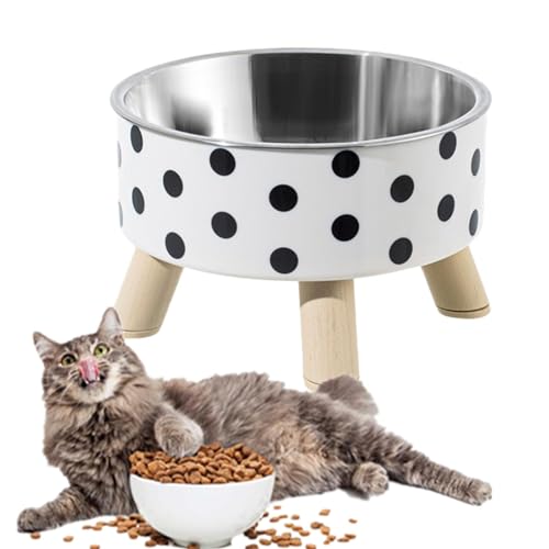 Hoher Katzenfutternapf - Edelstahl Kätzchen Futternapf Schutz der Wirbelsäule - Anti-Rutsch-Katzenfutternapf, Stilvolle Katzennapf für trockenes Nassfutter, Kätzchen, Katzenfütterung Hoher Katzenfutternapf - Edelstahl Kätzchen Futternapf Schutz der Wirbelsäule - Anti-Rutsch-Katzenfutternapf, Stilvolle Katzennapf für trockenes Nassfutter, Kätzchen, Katzenfütterung von Generisch