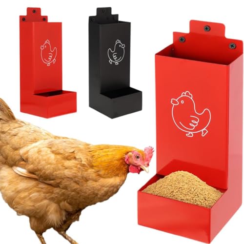 Hühner-Austernschalen-Futterstation – Wetterbeständiger Hühnerkies-Spender – Geflügelfütterungsausrüstung, Haustierbedarf, Stallzubehör für Hühner, Enten von Generisch
