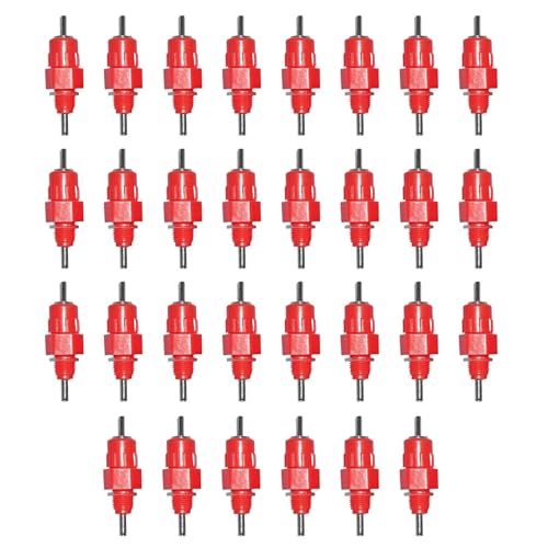 Hühner-Bewässerungsnippel – Hühner-Bewässerungsdüse, 30 x Edelstahl, automatischer Hühnerfutterspender für Küken, Enten, Hasenstall, Innen- und Außenbereich, Winter, Geflügel, Nutztiere, Bauernhof von Generisch