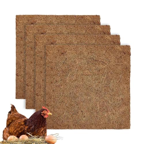 Hühner Legenester Pads | 4 Stück Legematten Für Hühner | Wiederverwendbare Legematten Für Winter Brutstätte Geflügelbedarf Hühnerstall Hinterhof Für Innen- Und Außenbereich Stall Gartenbereich von Generisch