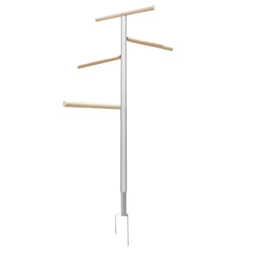 Hühner-Sitzstangen | Ruhegestell für Geflügel, platzsparend, hohe Belastung, 4-stufige Hühnerkletterstange für Rasen, Haus, Bauernhof, Stall von Generisch