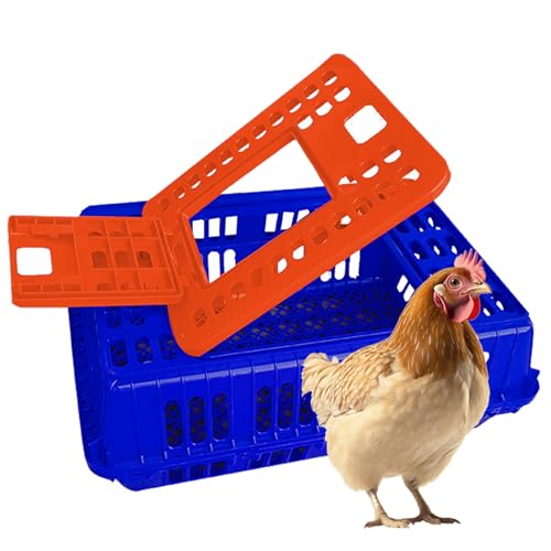 Hühner-Transportkiste Geflügelbox aus Kunststoff mit Doppeltüren für Vögel, Enten und Gänse von Generisch