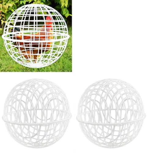 Hühnerballkäfig rollend, beweglicher Hühnerstall-Ball, mobiles Geflügelgehege, runder PVC-Stall, abnehmbarer Sicherheitskäfig, verhindert Hundebisse, Pferde, Trampeln, für Küken, Kaninchen, Vögel von Generisch
