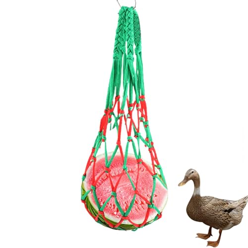 Hühnerfrucht-Futterstation | Hängende Hühnerfrucht-Futternetztasche – Hühner-Leckerli-Futterwerkzeug mit Haken, Hühnerstall Spielzeug für Hühner, Hühnerfutterstation zum Aufhängen, Huhn, Stall, Ente Hühnerfrucht-Futterstation | Hängende Hühnerfrucht-Futternetztasche – Hühner-Leckerli-Futterwerkzeug mit Haken, Hühnerstall Spielzeug für Hühner, Hühnerfutterstation zum Aufhängen, Huhn, Stall, Ente von Generisch