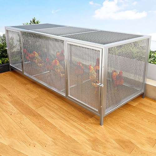 Hühnergehege Meerschweinchen Käfig Kaninchenstall Mit Dachfenster Verschließbar Leicht zu Füttern und Reinigen Viel Platz Geeignet für alle Geflügelarten 147x58x62cm Hühnergehege Meerschweinchen Käfig Kaninchenstall Mit Dachfenster Verschließbar Leicht zu Füttern und Reinigen Viel Platz Geeignet für alle Geflügelarten 147x58x62cm von Generisch