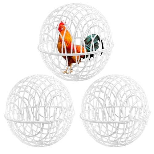Hühnerkäfig Für Draußen, Mobile 3 Stück Hühnergitterkugeln, Freigehege Für Kleintiere Außenhaltung Unterstand Auslaufhaltung Für Bauernhof Garten Bewegung Freiheit Weidehaltung von Generisch