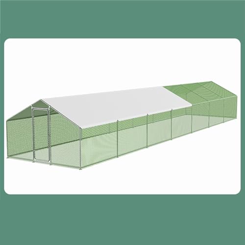 Hühnerstall, verzinkter Stahlrahmen, großer Tierzaun für den Außenbereich, mit Plane, ideal für Bauernhof, Hof, Outdoor Hühnerstall, verzinkter Stahlrahmen, großer Tierzaun für den Außenbereich, mit Plane, ideal für Bauernhof, Hof, Outdoor von Generisch