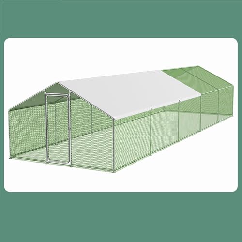 Hühnerstall, verzinkter Stahlrahmen, großer Tierzaun für den Außenbereich, mit Plane, ideal für Bauernhof, Hof, Outdoor Hühnerstall, verzinkter Stahlrahmen, großer Tierzaun für den Außenbereich, mit Plane, ideal für Bauernhof, Hof, Outdoor von Generisch
