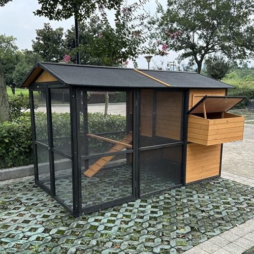 Hühnerstall Hühnerstall Groß Holz Hühnerstall Outdoor mit Belüftungstür Herausnehmbare Wanne und Rampe für Kaninchen und Hühner Hühnerstall Hühnerstall Groß Holz Hühnerstall Outdoor mit Belüftungstür Herausnehmbare Wanne und Rampe für Kaninchen und Hühner von Generisch