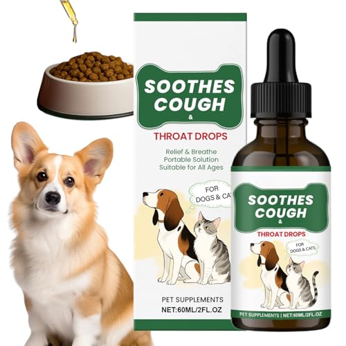 Hund Hustensaft, 60ml Tropfen Nahrungsergänzung, Schnell Aufnehmbare Flüssige Körperpflege Für Hunde Katzen Morgeneinnahme Zuhause Reise Nach Dem Tägliche Routine von Generisch