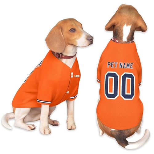 Hunde-Baseballtrikot mit Namensnummern-Logo für kleine, mittelgroße und große Haustiere, personalisierbar, passend für 4 - 30 kg Haustiere Hunde-Baseballtrikot mit Namensnummern-Logo für kleine, mittelgroße und große Haustiere, personalisierbar, passend für 4 - 30 kg Haustiere von Generisch