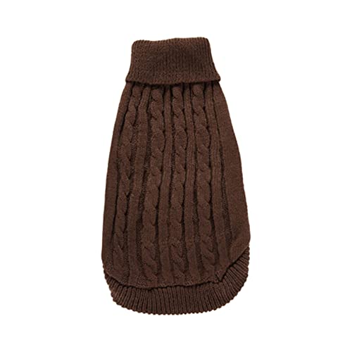 Hunde Body Haustier Hund Katze Strickpullover Winter Warmer Pullover Welpen Mantel Jacke Kleidung Kostüm Cat Clothes (Coffee, L) von Generisch