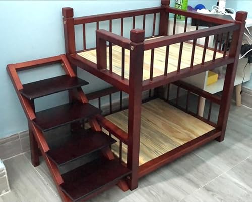 Hunde-Etagenbett für kleine, mittelgroße und große Hunde – abnehmbares, doppellagiges Haustierbett mit Treppe – bequemes und funktionales Design für Haustiere Hunde-Etagenbett für kleine, mittelgroße und große Hunde – abnehmbares, doppellagiges Haustierbett mit Treppe – bequemes und funktionales Design für Haustiere von Generisch