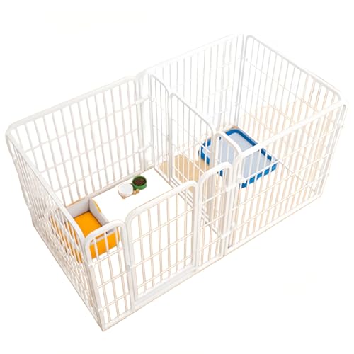 Hunde-Laufstall, robuster Metall-Haustier-Laufstall, 7-teiliges Anti-Kletter- & Bissfest, Indoor/Outdoor Zwinger für kleine bis mittelgroße Hunde von Generisch