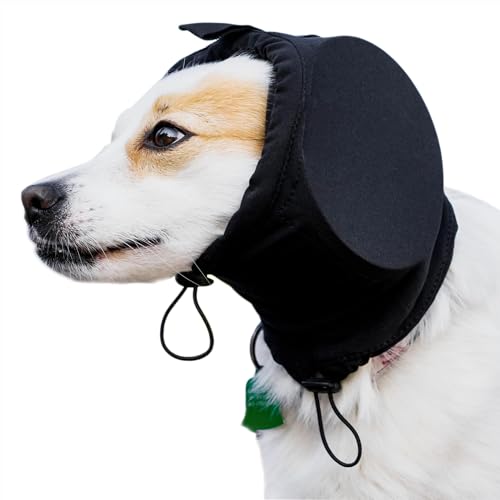 Hunde-Ohrenschützer zur Geräuschunterdrückung & Gehörschutz, bequeme Passform für Feuerwerk, Gewitter & laute Geräusche, waschbar & verstellbar für alle Rassen, Schwarz, Schwarz , S Hunde-Ohrenschützer zur Geräuschunterdrückung & Gehörschutz, bequeme Passform für Feuerwerk, Gewitter & laute Geräusche, waschbar & verstellbar für alle Rassen, Schwarz, Schwarz , S von Generisch