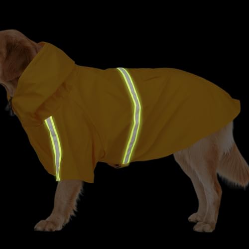 Hunde-Regenjacke, Hunde-Poncho-Regenmantel | Wasserdichter Hundeponcho mit reflektierendem Streifen - Verstellbarer Haustier-Mantelponcho mit Kapuze und reflektierendem Streifen, gut sichtbare, Hunde-Regenjacke, Hunde-Poncho-Regenmantel | Wasserdichter Hundeponcho mit reflektierendem Streifen - Verstellbarer Haustier-Mantelponcho mit Kapuze und reflektierendem Streifen, gut sichtbare, von Generisch