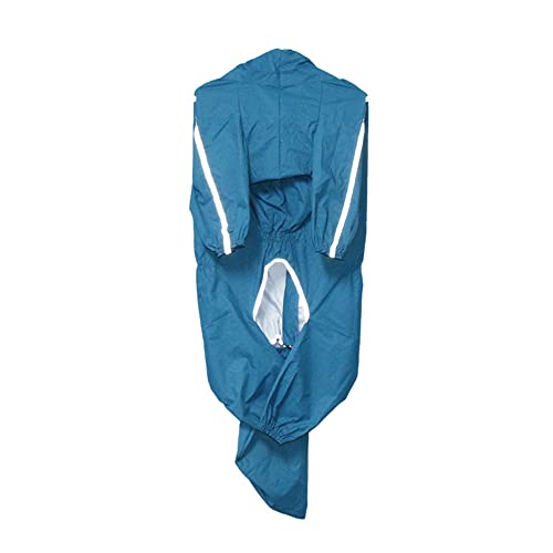 Hunde-Regenmantel, Kapuze, Regenschirm, Hut, wasserdichte Jacke, Beine, wasserdichte Jacke, goldener Hundeponcho mit vier Beinen, Outdoor, Mädchen, Hund (10XL, blau) von Generisch