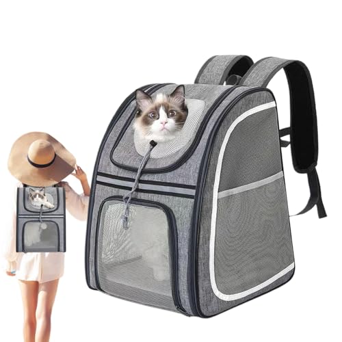 Hunde -Rucksackträger | Großkapazität Soft Cat Carrier Kitten Carry Beutel - Reflexionsstreifen Hunde Reise Beutel Storage Daypack für Welpenkätzchen -Spielzeug -Snacks von Generisch