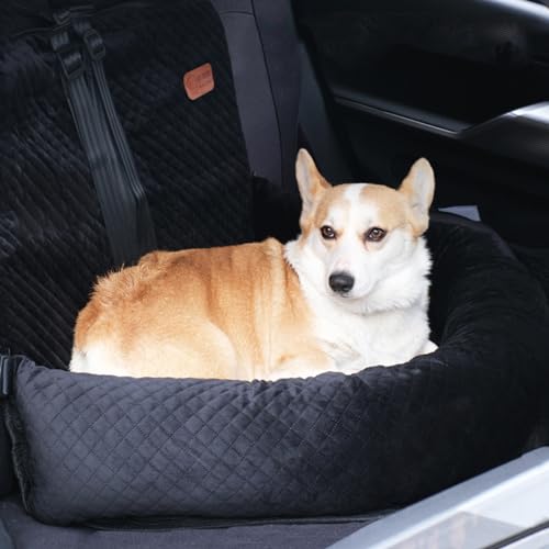 Hunde-Sitzerhöhung – abnehmbar und waschbar für sicheres Reisen, passend für große Hunde bis zu 25 kg oder 2 mittelgroße Hunde, sorgt für Sicherheit auf dem Rücksitz Hunde-Sitzerhöhung – abnehmbar und waschbar für sicheres Reisen, passend für große Hunde bis zu 25 kg oder 2 mittelgroße Hunde, sorgt für Sicherheit auf dem Rücksitz von Generisch