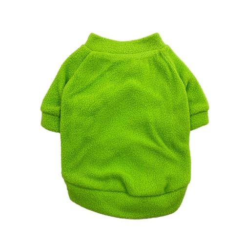 Hunde-Sweatshirt, Fleece, Hundepullover, Winterkleidung, für Jungen, Mädchen, Haustier, Katze, Welpen, warme Kleidung, Outfit (Grün, M) von Generisch